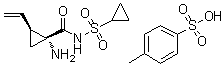 (1R,2S)-1-氨基-N-(环丙基磺酰基)-2-乙烯基环丙烷甲酰胺对甲苯磺酸盐分子结构 (CAS 1028252-16-5)