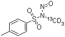 N-甲基(13C-d3)-N-亚硝基对甲苯磺酰胺分子结构 (CAS 102832-11-1)