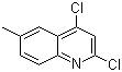 2,4-二氯-6-甲基喹啉分子结构 (CAS 102878-18-2)