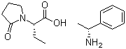 (S)-alpha-乙基-2-氧代-1-吡咯烷乙酸 (R)-alpha-甲基苯甲胺盐分子结构 (CAS 102916-46-1)
