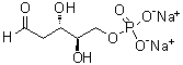 2-脱氧-D-核糖 5-磷酸酯二钠盐分子结构 (CAS 102916-66-5)