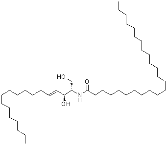 [R-(R*,S*)]-N-[2-羟基-1-(羟基甲基)-3-十七碳烯基]二十四烷酰胺分子结构 (CAS 102917-80-6)