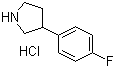 3-(4-氟苯基)吡咯烷盐酸盐分子结构 (CAS 1029636-03-0)