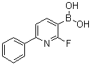 2-氟-6-苯基吡啶-3-硼酸分子结构 (CAS 1029654-19-0)