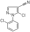 5-Chloro-1-(2-chlorophenyl)-1H-pyrazole-4-carbonitrile molecular structure (CAS 102996-34-9)