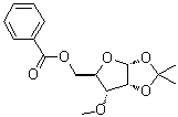 3-O-甲基-1,2-O-(异丙亚基)-alpha-D-呋喃核糖苯甲酸酯分子结构 (CAS 10300-20-6)