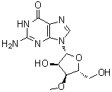 3'-O-甲基鸟苷分子结构 (CAS 10300-27-3)