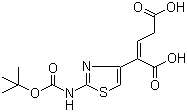 2-(2-tert-Butoxycarbonylaminothiazol-4-yl)-2-pentenedioic acid molecular structure (CAS 103054-22-4)