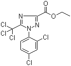 结构式 CAS# 103112-35-2, 解草唑; 1-(2,4-二氯苯基)-5-三氯甲基-1,2,4-三唑-3-羧酸乙酯