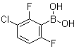 (3-氯-2,6-二氟苯基)硼酸分子结构 (CAS 1031226-45-5)