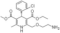 structure of CAS# 103129-82-4, Levamlodipine;(S)-Amlodipine; (4S)-2-[(2-Aminoethoxy)methyl]-4-(2-chlorophenyl)-1,4-dihydro-6-methyl-3,5-pyridinedicarboxylic acid 3-ethyl 5-methyl ester