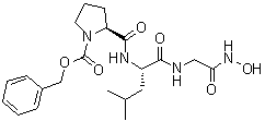 1-[(苯基甲氧基)羰基]-L-脯氨酰-L-亮氨酰-N-羟基甘氨酰胺分子结构 (CAS 103145-74-0)