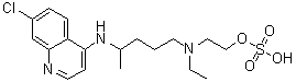 2-[[4-[(7-Chloro-4-quinolyl)amino]pentyl]ethylamino]ethanol sulfate molecular structure (CAS 103152-84-7)