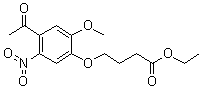 Ethyl 4-(4-acetyl-2-methoxy-5-nitrophenoxy)butanoate molecular structure (CAS 1031702-80-3)