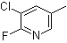 3-氯-2-氟-5-甲基吡啶分子结构 (CAS 1031929-23-3)
