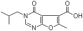 3,4-Dihydro-6-methyl-3-(2-methylpropyl)-4-oxofuro[2,3-d]pyrimidine-5-carboxylic acid molecular structure (CAS 1031967-08-4)