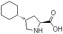 结构式 CAS# 103201-78-1, 反式-4-环己基-L-脯氨酸
