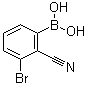 3-溴-2-氰基苯硼酸分子结构 (CAS 1032231-32-5)