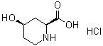 (2S,4R)-4-羟基-2-哌啶羧酸盐酸盐分子结构 (CAS 1032237-00-5)