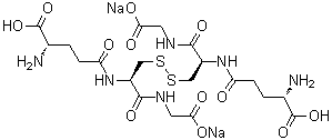 structure of CAS# 103239-24-3, Glutoxim;L-gamma-Glutamyl-L-cysteinyl-glycine bimol. (2→2')-disulfide disodium salt; Glutoxim; NOV 002