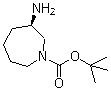 结构式 CAS# 1032684-85-7, (3R)-3-氨基六氢-1H-氮杂卓-1-羧酸叔丁酯