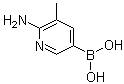 (3-Methyl-2-aminopyridin-5-yl)boronic acid molecular structure (CAS 1032759-01-5)