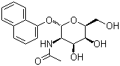 structure of CAS# 10329-98-3, 1-Naphthyl-N-acetyl-beta-D-glucosaminide