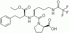 N2-[1-(S)-乙氧羰基-3-苯丙基]-N6-三氟乙酰基-L-赖氨酸-L-脯氨酸分子结构 (CAS 103300-91-0)