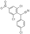 2,6-Dichloro-alpha-(4-chlorophenyl)-4-nitrobenzeneacetonitrile molecular structure (CAS 103317-59-5)