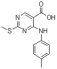 4-[(4-甲基苯基)氨基]-2-(甲硫基)-5-嘧啶羧酸分子结构 (CAS 1033194-60-3)