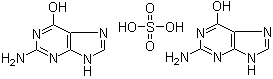 鸟嘌呤硫酸盐分子结构 (CAS 10333-92-3)