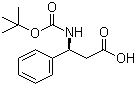 (S)-Boc-beta-苯丙氨酸分子结构 (CAS 103365-47-5)