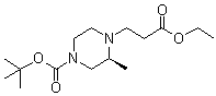 (3S)-4-(3-乙氧基-3-氧代丙基)-3-甲基哌嗪-1-羧酸叔丁酯分子结构 (CAS 1033717-61-1)