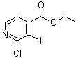 2-氯-3-碘-4-吡啶羧酸乙酯分子结构 (CAS 1034132-14-3)