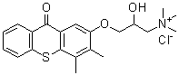 [3-[(3,4-Dimethyl-9-oxo-9H-thioxanthen-2-yl)oxy]-2-hydroxypropyl]trimethylammonium chloride molecular structure (CAS 103430-24-6)