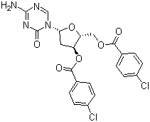 3',5'-二对氯苯甲酰氧基-2-脱氧-5-氮杂胞苷分子结构 (CAS 1034301-08-0)
