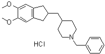 4-[(2,3-二氢-5,6-二甲氧基-1H-茚-2-基)甲基]-1-苄基哌啶盐酸盐分子结构 (CAS 1034439-57-0)
