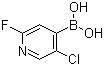 5-氯-2-氟吡啶-4-硼酸分子结构 (CAS 1034659-38-5)
