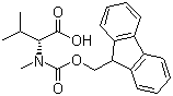 Fmoc-N-甲基-D-缬氨酸分子结构 (CAS 103478-58-6)
