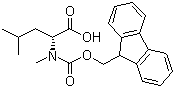 Fmoc-N-甲基-D-亮氨酸分子结构 (CAS 103478-63-3)