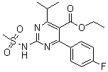 4-(4-Fluorophenyl)-6-(1-methylethyl)-2-[(methylsulfonyl)amino]-5-pyrimidinecarboxylic acid ethyl ester molecular structure (CAS 1035595-71-1)