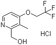 2-羟甲基-3-甲基-4-(2,2,2-三氟乙氧基)吡啶分子结构 (CAS 103577-66-8)