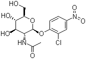2-氯-4-硝基苯基 2-(乙酰氨基)-2-脱氧-beta-吡喃葡萄糖苷分子结构 (CAS 103614-82-0)