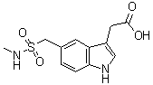 5-[[(Methylamino)sulfonyl]methyl]-1H-indole-3-acetic acid molecular structure (CAS 103628-44-0)