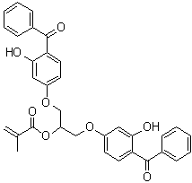 1,3-二(4-苯甲酰基-3-羟基苯氧基)丙-2-基甲基丙烯酸酯分子结构 (CAS 103637-48-5)