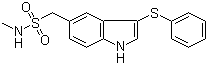 N-甲基-3-(苯硫基)-1H-吲哚-5-甲磺酰胺分子结构 (CAS 103654-21-3)