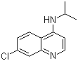 结构式 CAS# 1036623-49-0, 7-氯-N-异丙基-4-喹啉胺