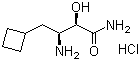 (alphaR,betaS)-beta-氨基-alpha-羟基环丁烷丁酰胺盐酸盐分子结构 (CAS 1036931-35-7)