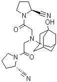 (2S)-1-[[[2[(2S)-2-氰基吡咯烷-1-基]-2-氧代乙基][(3-羟基三环[3.3.1.1(3,7)]癸-1-基)-氨基]]乙酰基]-吡咯烷-2-甲腈分子结构 (CAS 1036959-23-5)