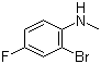 2-溴-4-氟-N-甲基苯胺分子结构 (CAS 1037138-94-5)